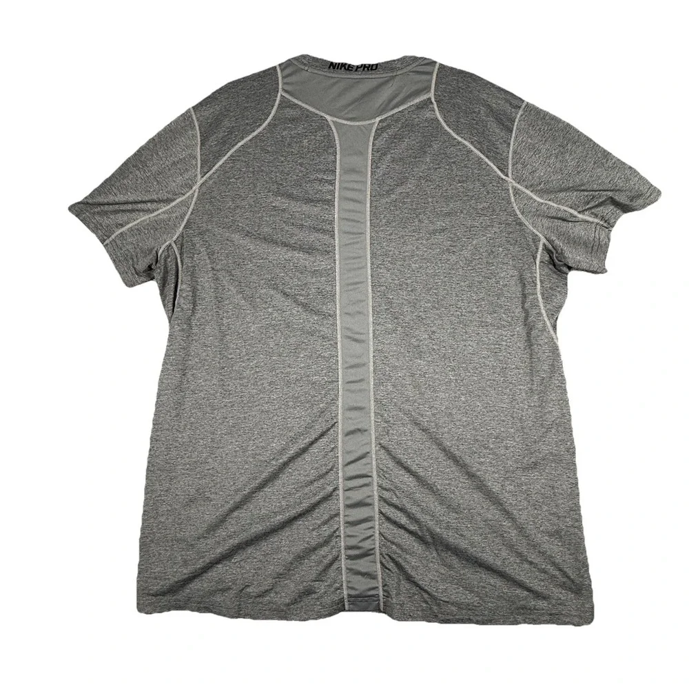 Nike Pro Dri-Fit Fitted  Shirt‎ Men's 2XL Athletic Short Sleeve Grey